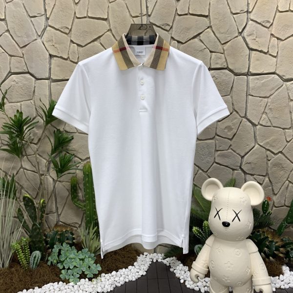 Premium Quality Burberry Short-Sleeved White Cotton Casual Collection
