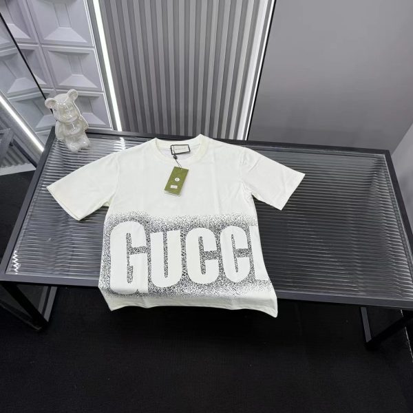 Premium Quality Gucci Short Sleeves White Logo Style