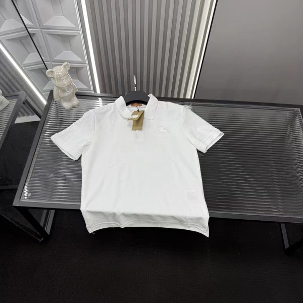 High Quality Burberry Short-Sleeved White Embroidered Style