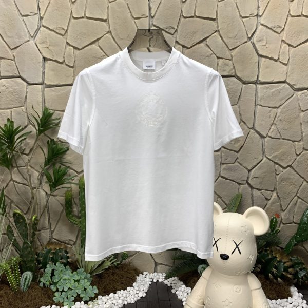 Premium Quality Burberry Short Sleeves White Cotton Logo Luxury