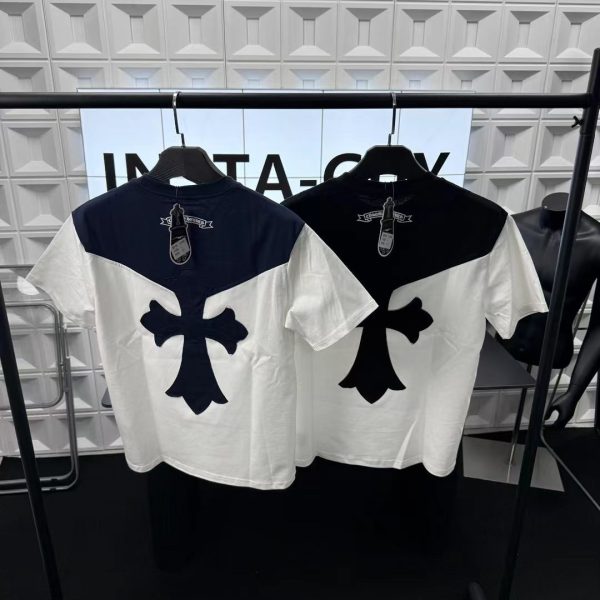 Best Selling Chrome Hearts Short Sleeves White Embroidered Luxury