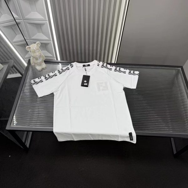 Premium Quality Fendi Short Sleeves White Logo Luxury