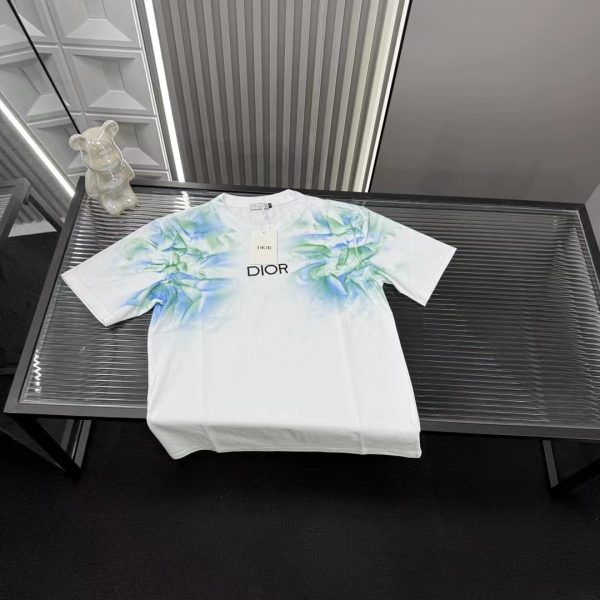 High Quality Dior Short Sleeves White Embroidered Luxury