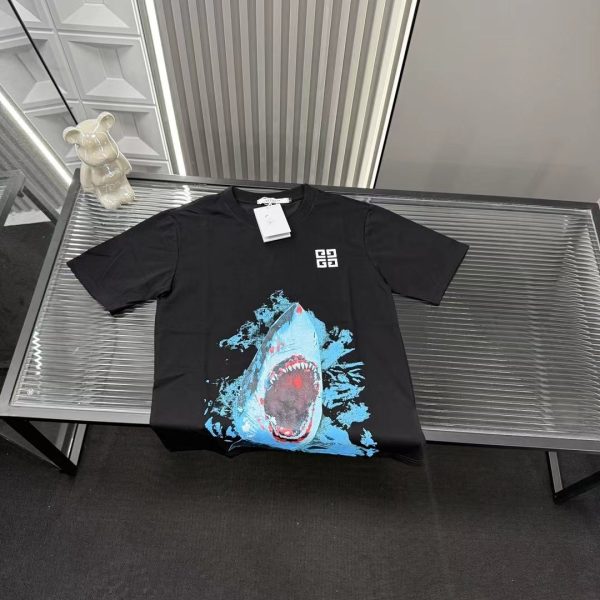 Premium Quality Givenchy Short Sleeves Black Logo Luxury