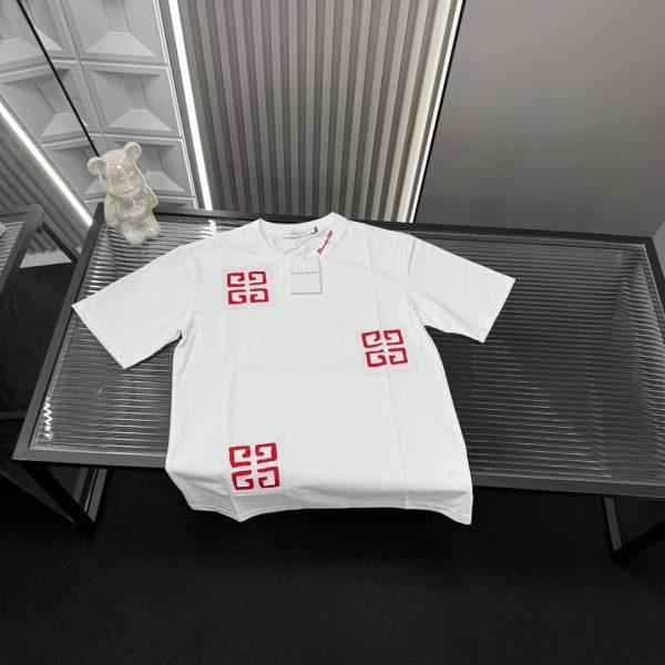 Premium Givenchy Short Sleeves White Classic Style