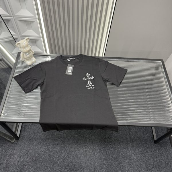 High Quality Chrome Hearts Short Sleeves Black Embroidery Collection