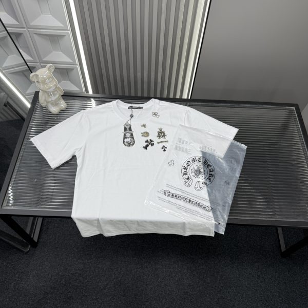 Best Selling Chrome Hearts Short Sleeves White Luxury