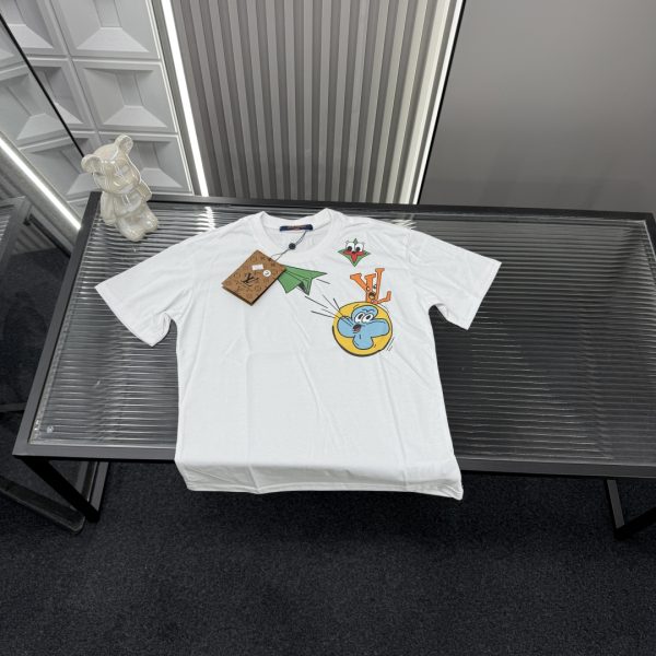 Premium Quality Louis Vuitton Short Sleeves White Collection