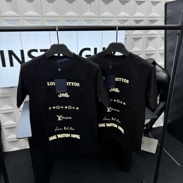 Best Selling Louis Vuitton Short Sleeves Black Luxury