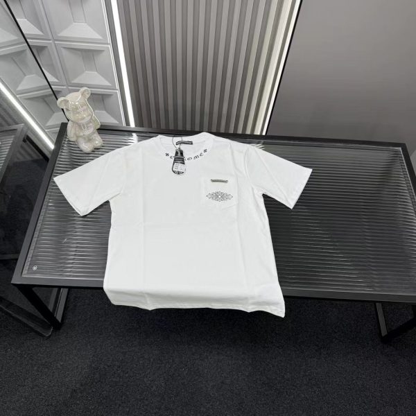 Premium Quality Chrome Hearts Short Sleeves White Logo Luxury