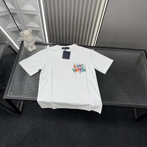 Best Selling Louis Vuitton Short Sleeves White Logo Collection