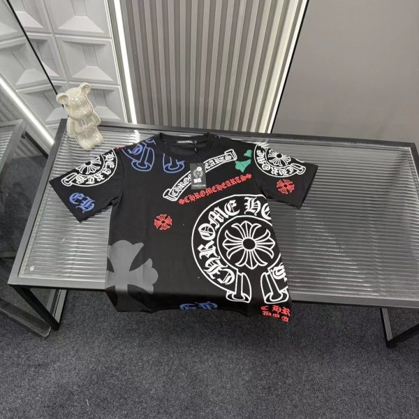 Premium Quality Chrome Hearts Short Sleeves Black Print Luxury