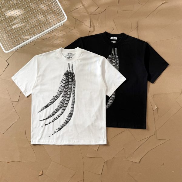 Premium Quality Loewe Short Sleeves White Cotton Print Luxury