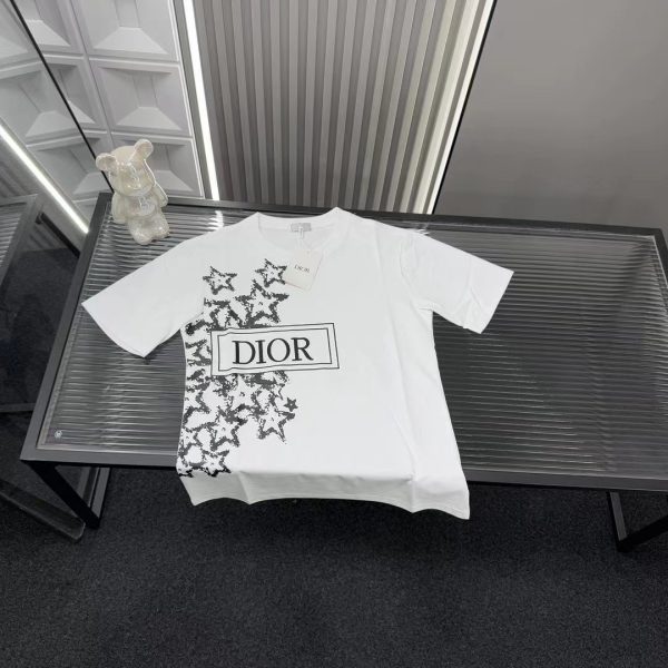 High Quality Dior Short Sleeves White Print Style