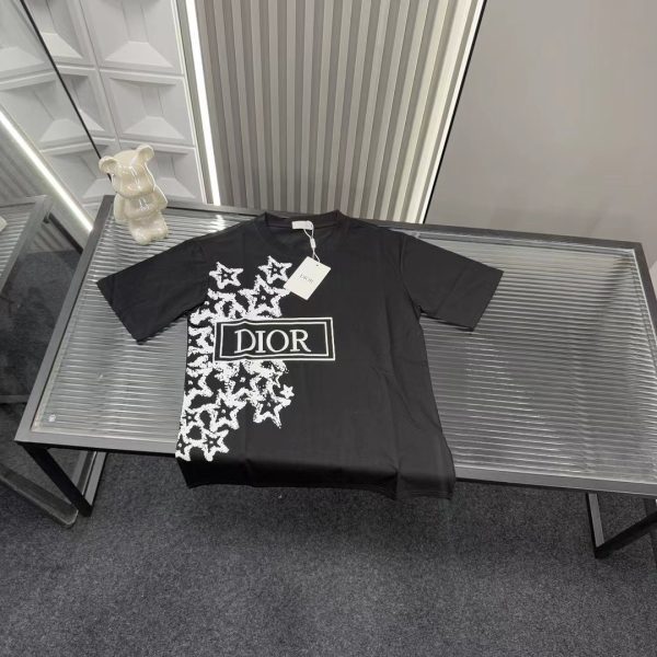 Premium Quality Dior Short Sleeves Black Print Collection