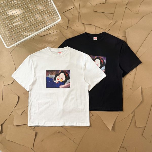 Best Selling Supreme Short Sleeves White Print Luxury