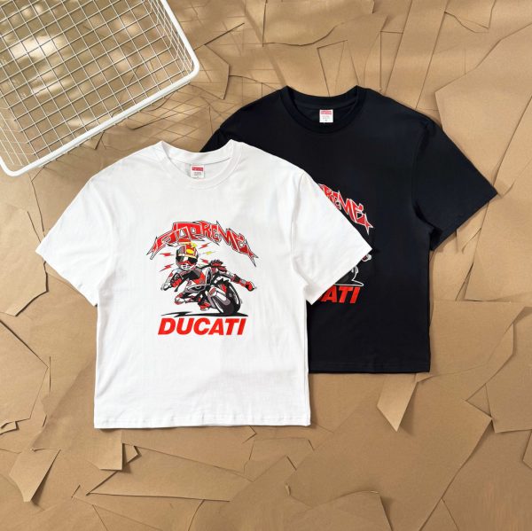 Luxury Supreme Short Sleeves White Print Style