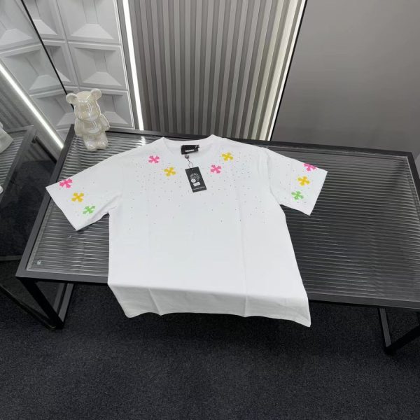 High Quality Chrome Hearts Short Sleeves White Embroidery Collection