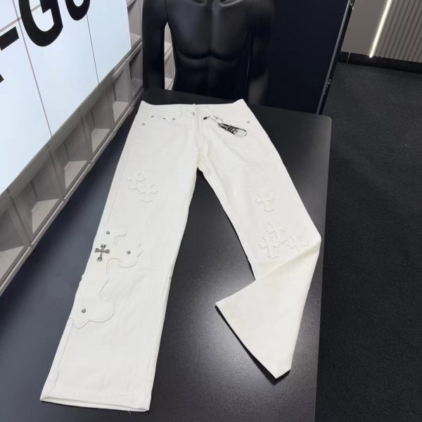 Best Selling Chrome Hearts Trousers White Collection
