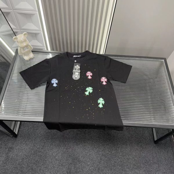 Premium Chrome Hearts Short Sleeves Black Luxury