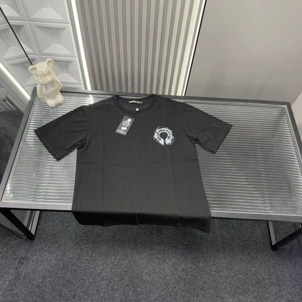 Premium Quality Chrome Hearts Short Sleeves Black Embroidery Collection