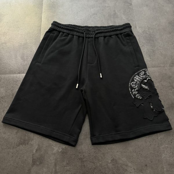 High Quality Chrome Hearts Shorts Black Casual Style