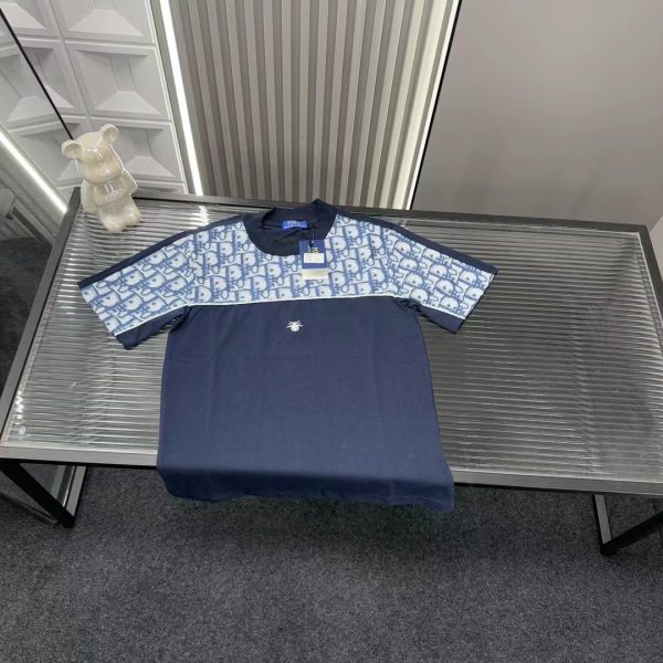 Best Selling Dior Short Sleeves Navy Monogram Style