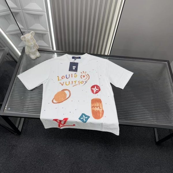 Premium Louis Vuitton Short Sleeves White Luxury