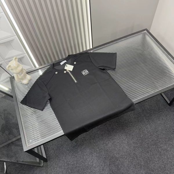 Luxury Loewe Short Sleeves Black Logo Luxury