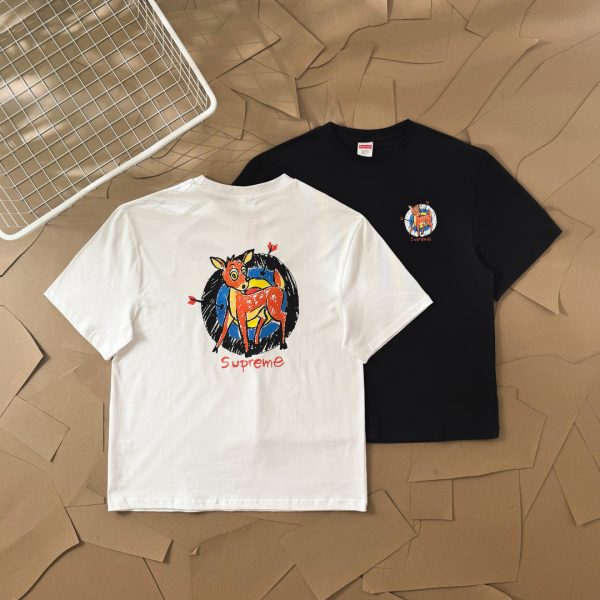 Luxury Supreme Short Sleeves White Print Style