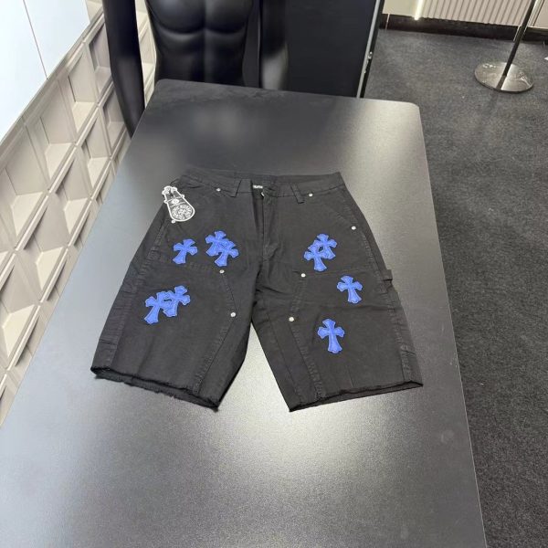 Best Selling Chrome Hearts Shorts Black Leather Collection