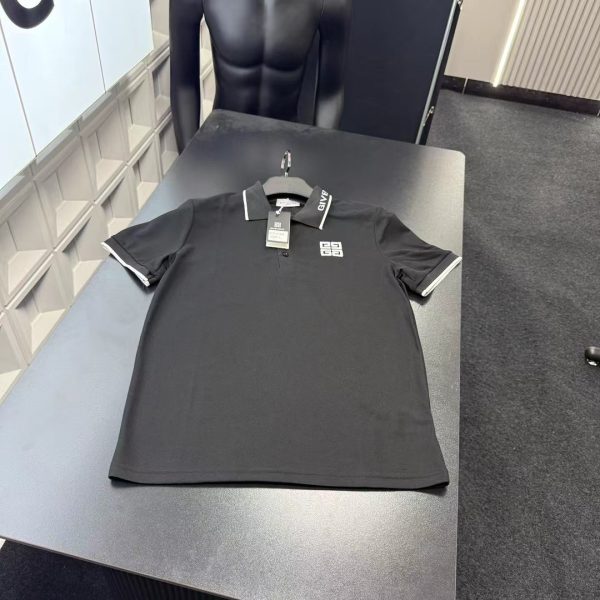 Premium Quality Givenchy Short Sleeves Black Embroidered Luxury