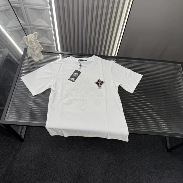 Luxury Chrome Hearts Short Sleeves White Print Luxury
