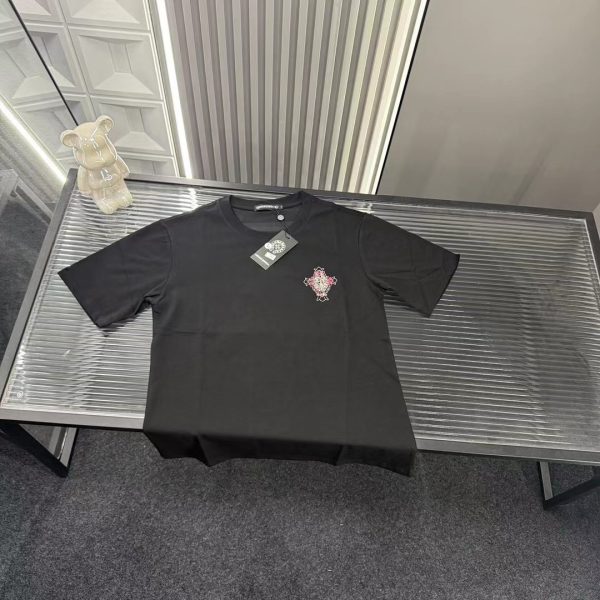 Best Selling Chrome Hearts Short Sleeves Black Print Luxury