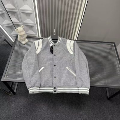 Best Selling Yves Saint Laurent Coat Gray Wool Classic Luxury