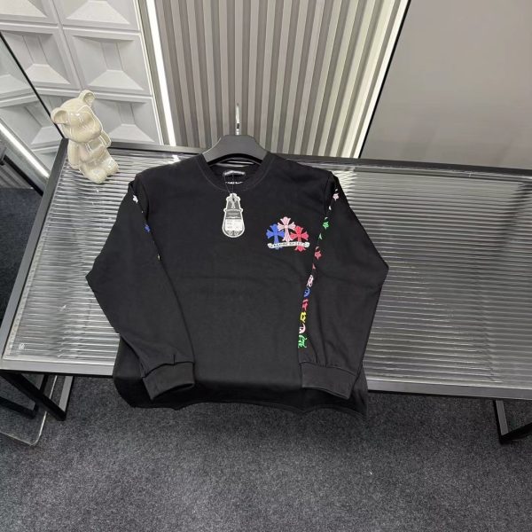 Premium Chrome Hearts Long Sleeves Black Embroidered Collection