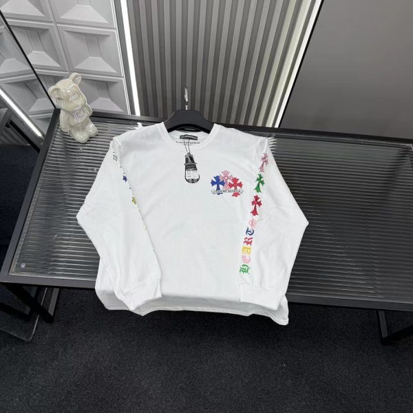 Premium Quality Chrome Hearts Long Sleeves White Embroidered Collection