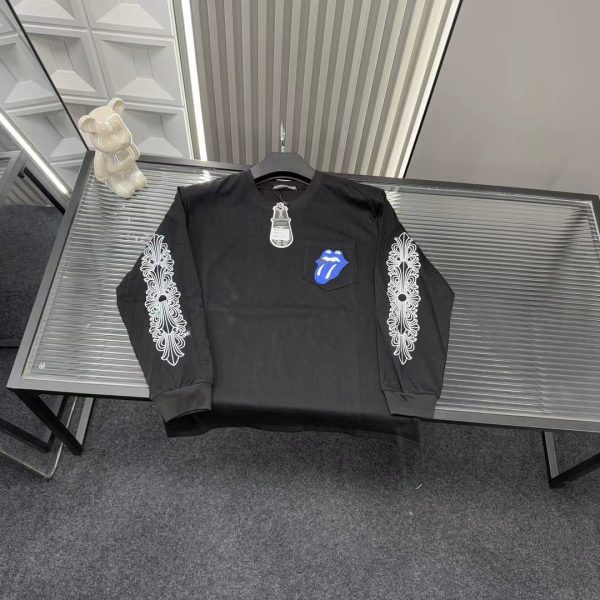 Premium Quality Chrome Hearts Long Sleeves Black Logo Collection