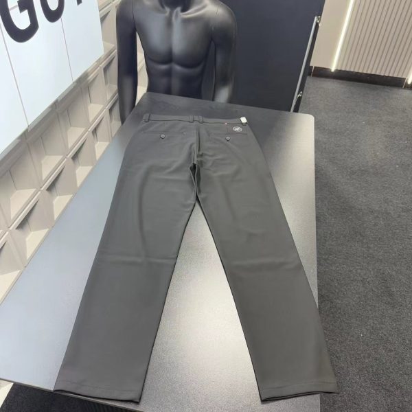 Luxury Mammoth Trousers Black Silk Logo Style