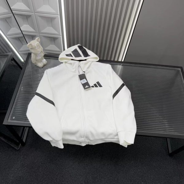 High Quality Adidas Jackets White Logo Style
