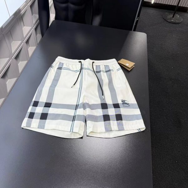 High Quality Burberry Shorts White Embroidered Style