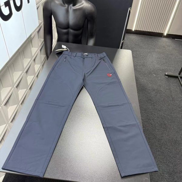 Premium Quality Mammoth Trousers Navy Embroidered Luxury