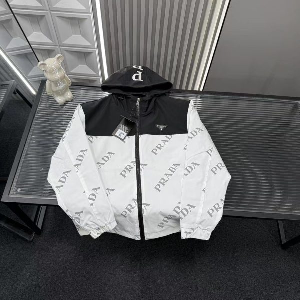 High Quality Prada Jackets White Logo Collection