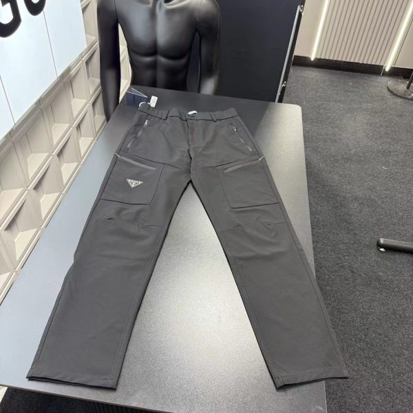 Luxury Prada Trousers Black Logo Luxury