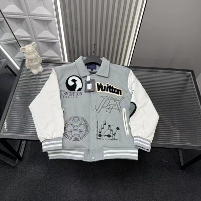 Luxury Louis Vuitton Jackets Green Logo Collection