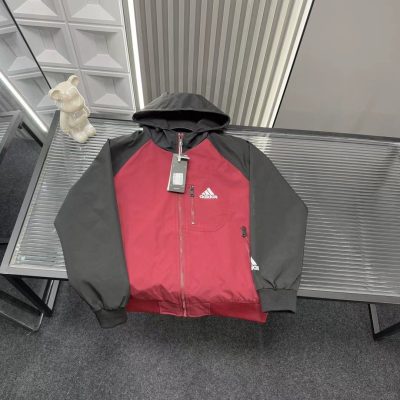 Premium Adidas Coat Black Embroidered Style