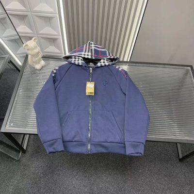 Premium Quality Burberry Coat Navy Patchwork Luxury