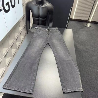 High Quality Balenciaga Trousers Black Distressed Style