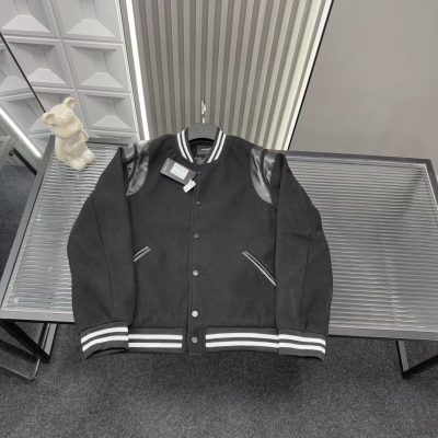 Premium Yves Saint Laurent Coat Black Wool Style