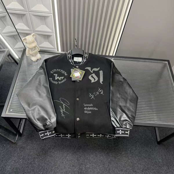 Luxury Burberry Coat Black Embroidered Luxury